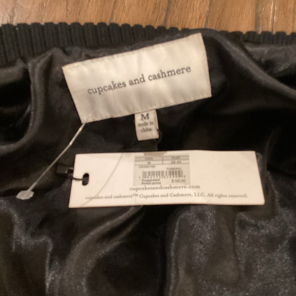 Cupcakes and Cashmere brown Faux Fur Petras Patchwork Bomber Jacket M NWT - Picture 10 of 10